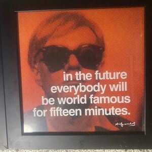 Z Gallerie Andy Warhol Vibrant Orange Art Piece Set of 2